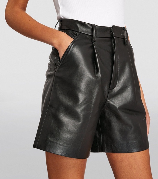 Leather-Blend Carmen Shorts