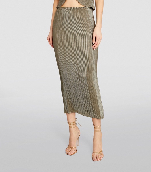 Pleated Kylii Midi Skirt