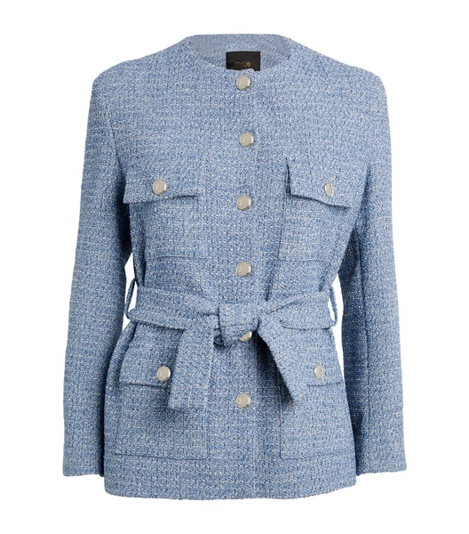 Tweed Belted Blazer