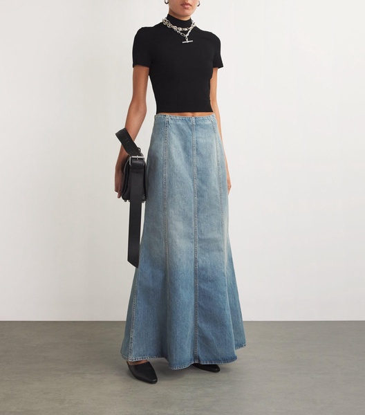 Denim Maxi Skirt