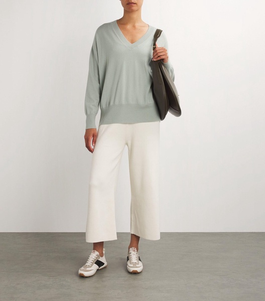 Organic Cashmere V-Neck Sweater 