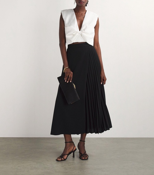 Pleated Maxi Skirt