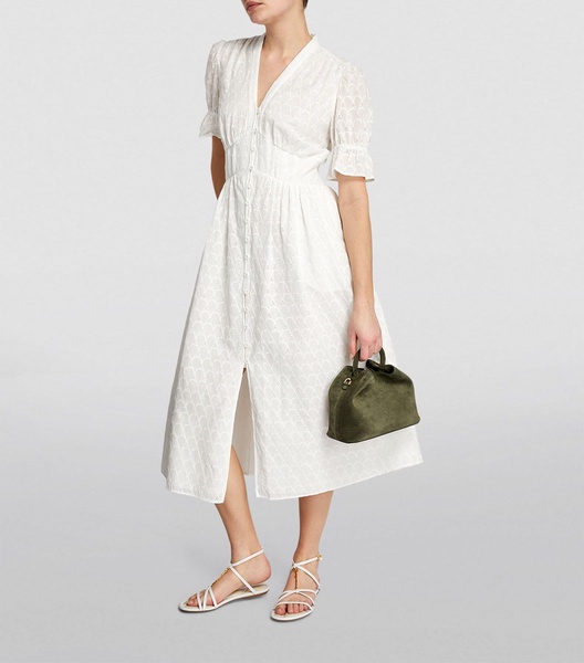 Cotton Button-Down Midi Dress