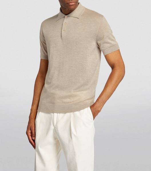 Cashmere-Silk Polo Shirt