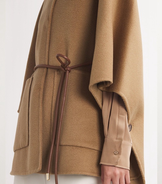 Cashmere Belted Cape