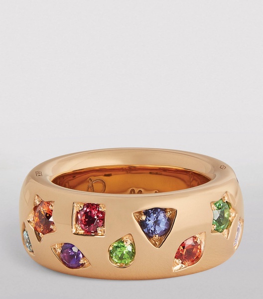 Rose Gold, Sapphire and Mixed Stone Iconica Ring