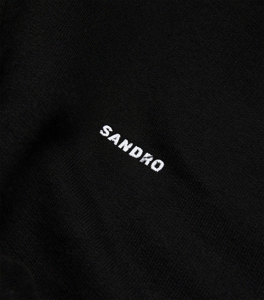 Embroidered Logo Zip-Up Hoodie