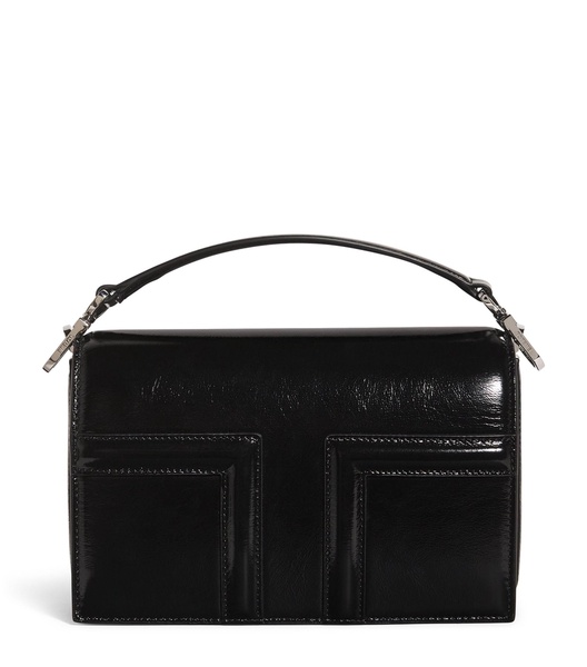 Naplack Leather T-Flap Top-Handle Bag