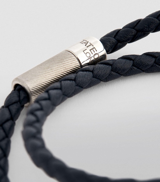 Leather Double-Wrap Braided Bracelet