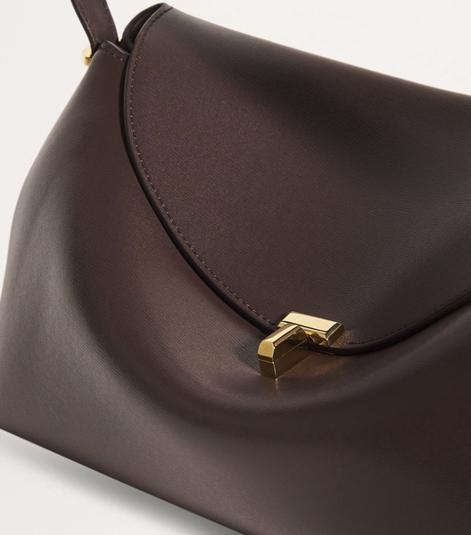 Leather T-Lock Top-Handle Bag