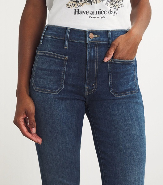 Patch-Pocket Insider Flood Jeans