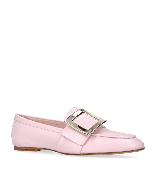 Leather Buckle-Detail Loafers