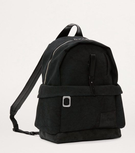 Canvas Leather-Trim Backpack