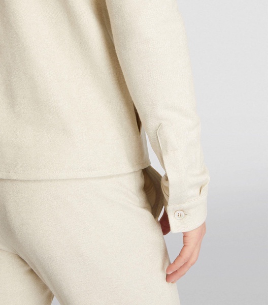 Silk-Blend Zip-Up Shirt