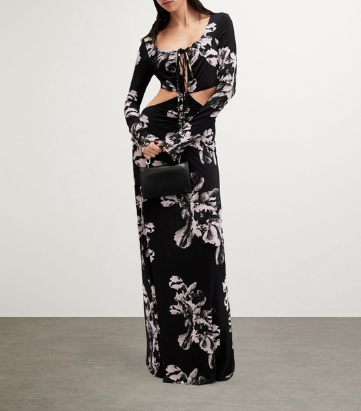 Satin Cut-Out Cynthia Maxi Dress