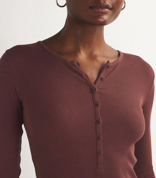 Ribbed Morgan Henley Top 