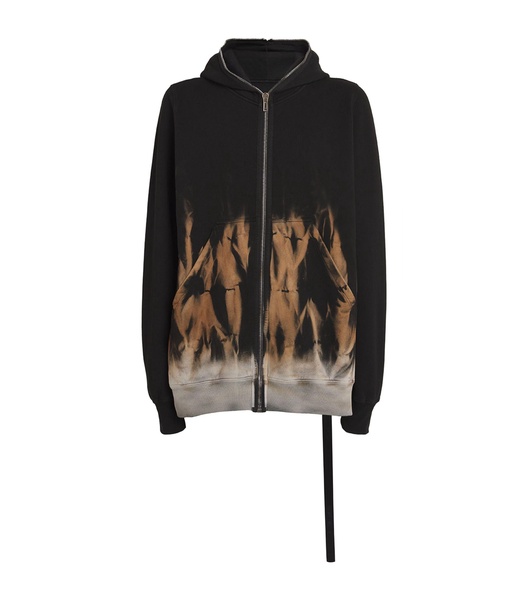 Cotton Flame Print Hoodie