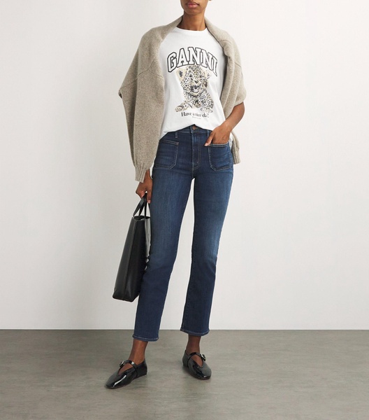 Patch-Pocket Insider Flood Jeans