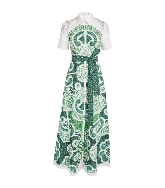 Green Topiary Maxi Dress