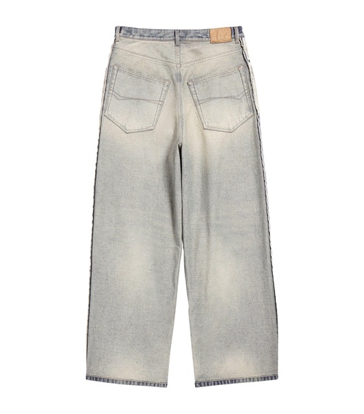 light-wash loose-fit jeans