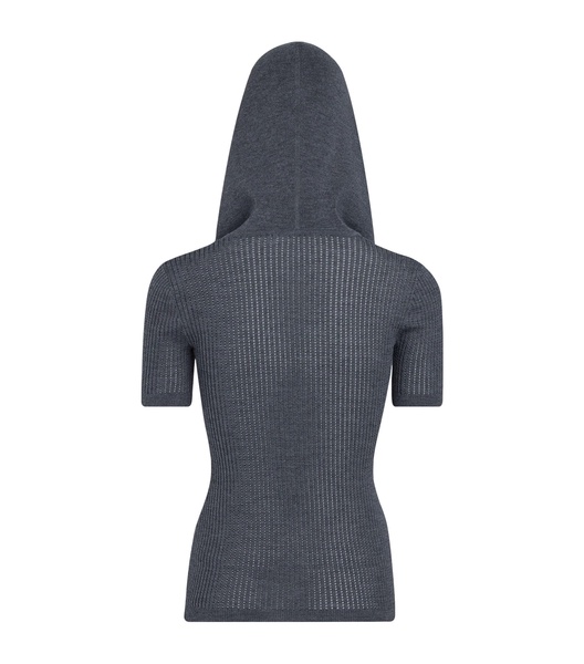 Wool-Blend Hooded T-Shirt 