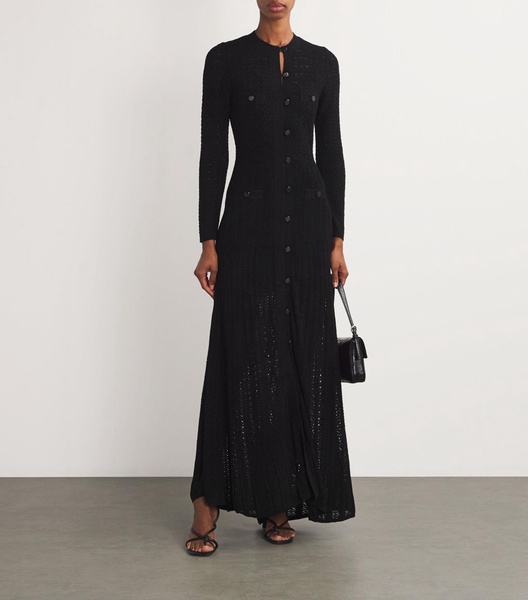 Knitted Openwork Maxi Dress