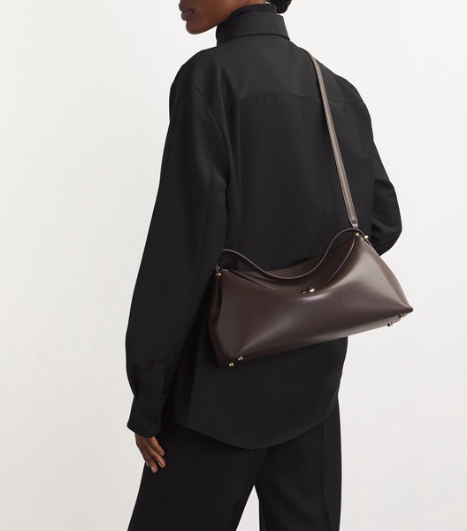 Leather T-Lock Top-Handle Bag