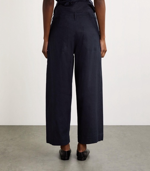 Linen-Blend Banks Trousers