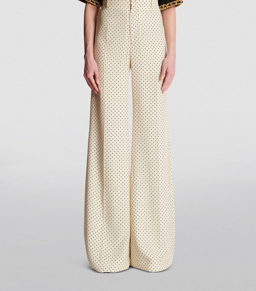 Silk Flared Trousers