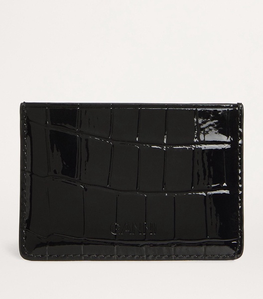 Croc-Embossed Bou Card Holder