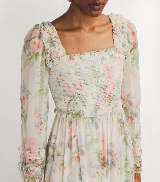 Paradise Garden Maria Midi Dress