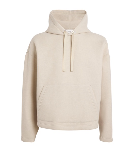 Wool-Blend Twill Hoodie