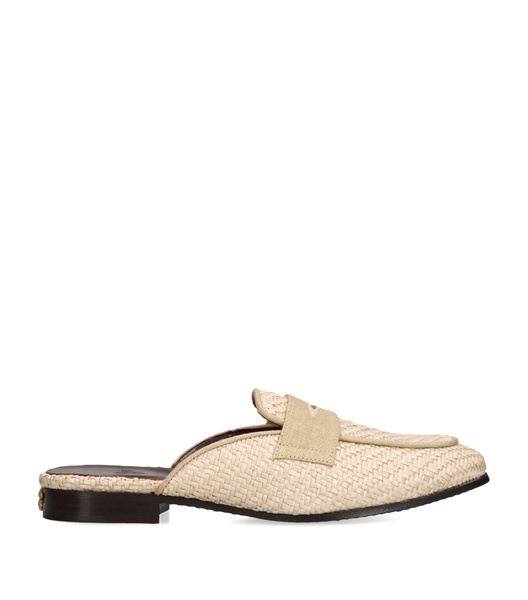 Raffia Slip-On Mules