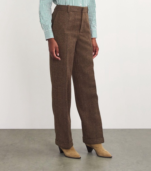 Wool Straight-Leg Trousers