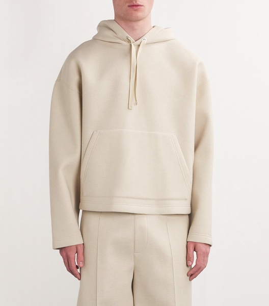 Wool-Blend Twill Hoodie