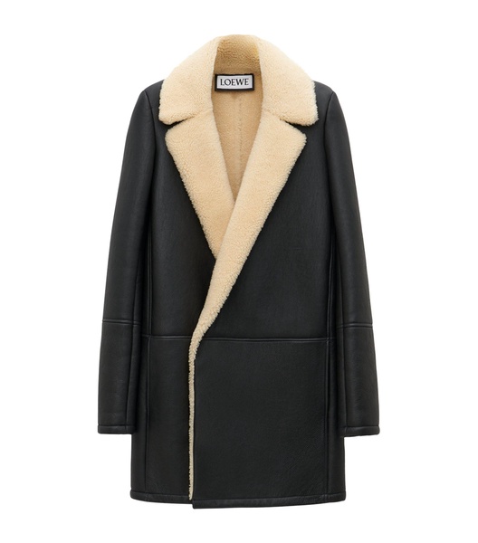 Shearling Double-Breasted Coat