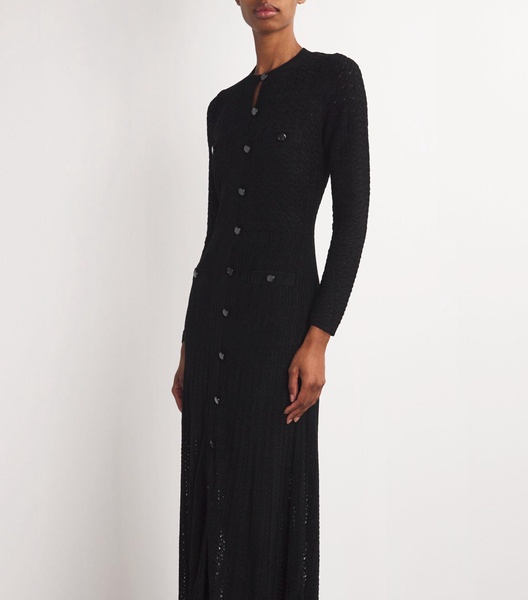 Knitted Openwork Maxi Dress