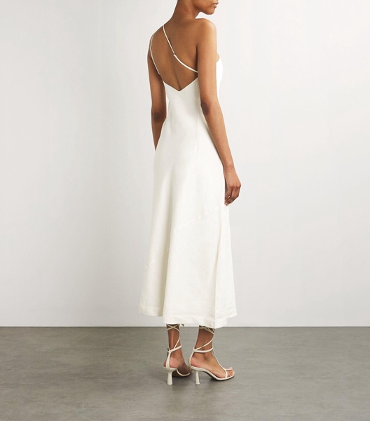 Linen-Blend Rinley Midi Dress