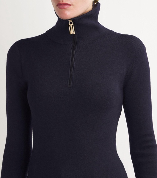 Wool-Blend Half-Zip Top