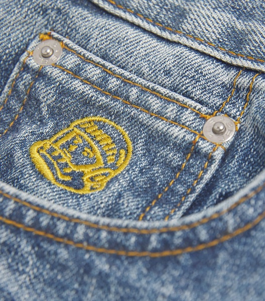 Embroidered Duck Logo Jeans