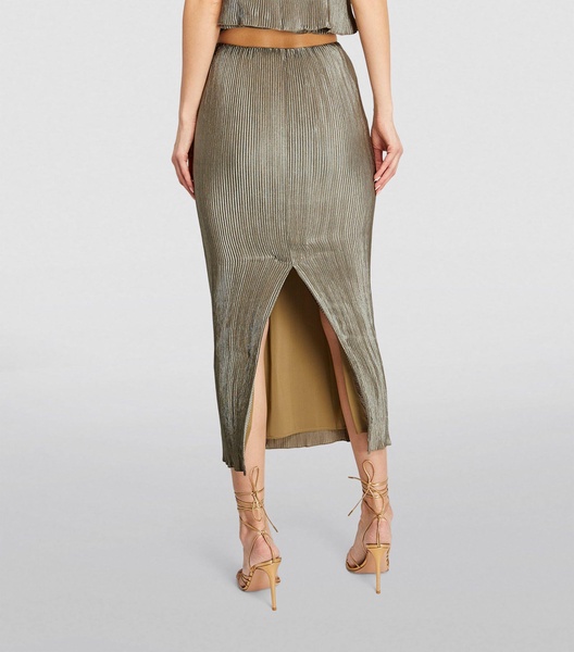 Pleated Kylii Midi Skirt