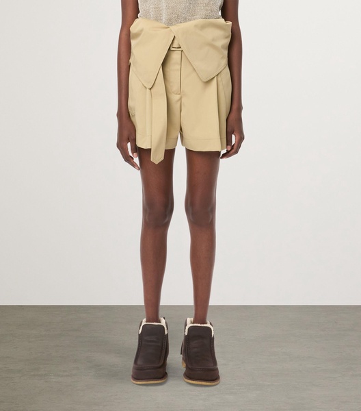 Fold-Over Trench Shorts