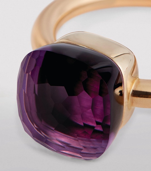 Mixed Gold and Amethyst Nudo Classic Ring