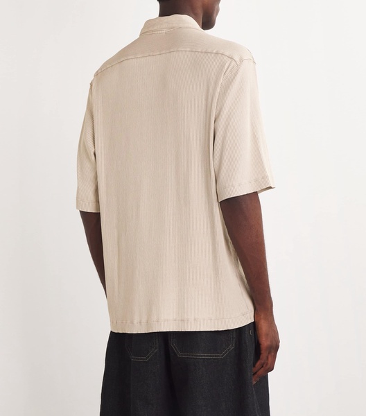 Cotton-Blend Ribbed Shirt