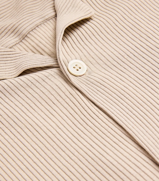 Cotton-Blend Ribbed Shirt