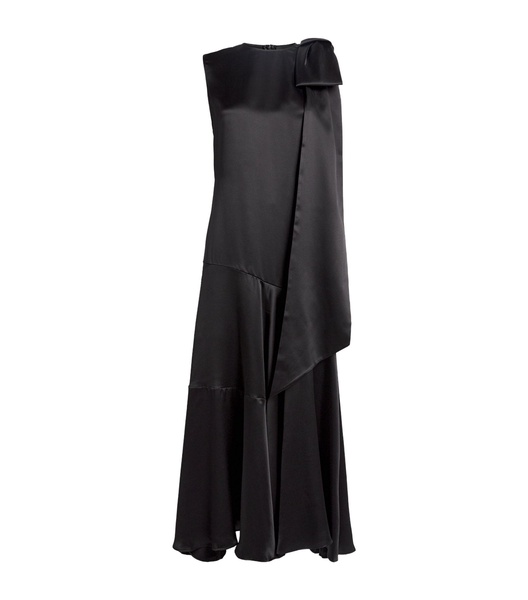 Silk Bow-Detail Maxi Dress 