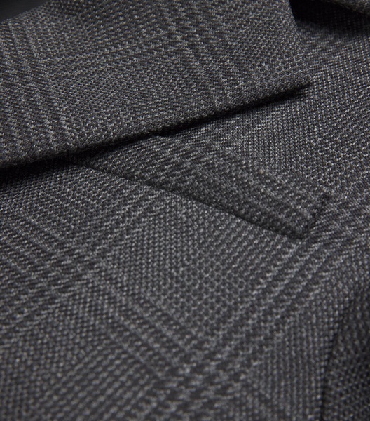 Virgin Wool Check Blazer 