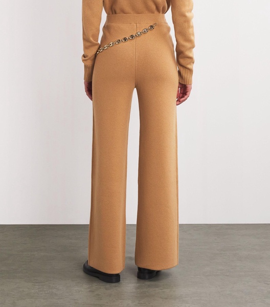 Merino Wool-Blend Chain-Detail Trousers 