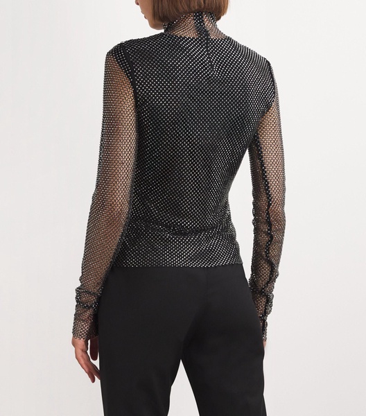 Fishnet Crystal-Embellished Valdai Top