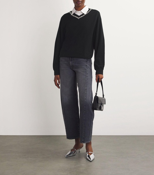 Wool-Cashmere Embellished Sweater